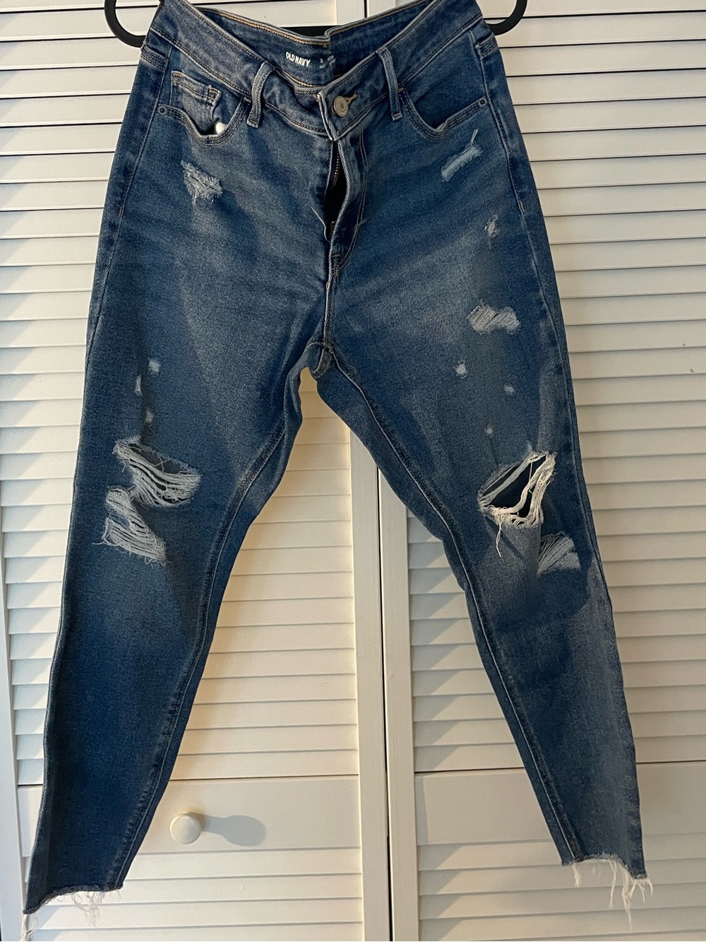 Women’s Old Navy Mid-Rise Rockstar Super-Skinny Ankle Jeans